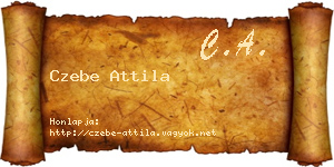 Czebe Attila névjegykártya