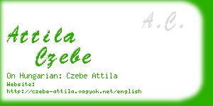 attila czebe business card